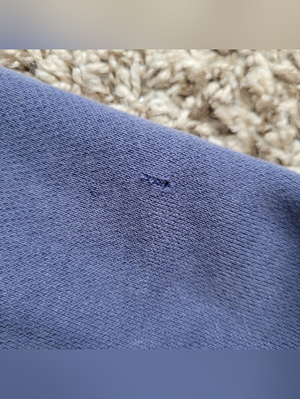 Abercrombie & Fitch Sweatshirt Maine Blue White Distressed Raglan Small - Picture 5 of 5